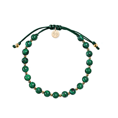 Men's Malachite Bracelet - Gold Filled