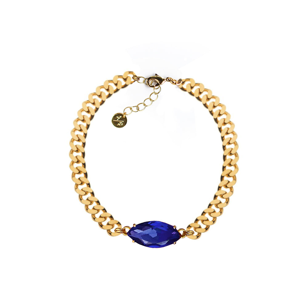 Crystal Marquise Bracelet - Blue