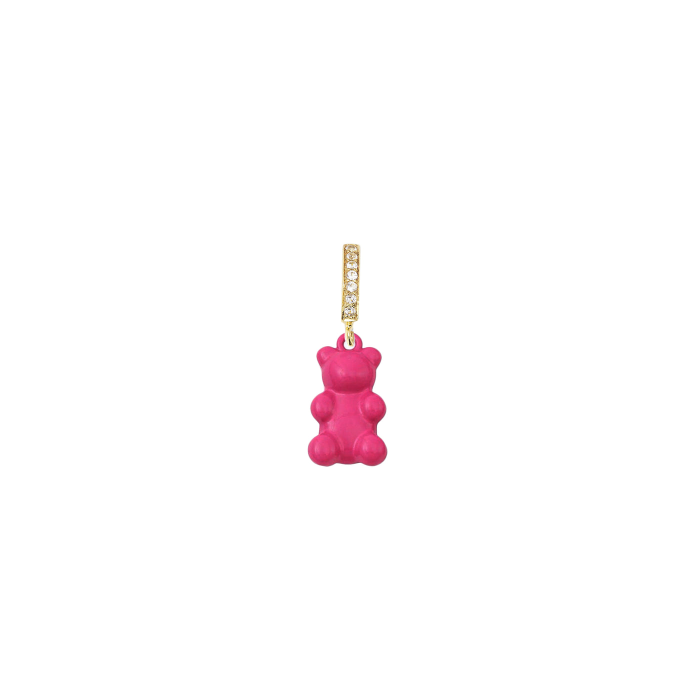 Crystal Gummy Charm - Hot Pink