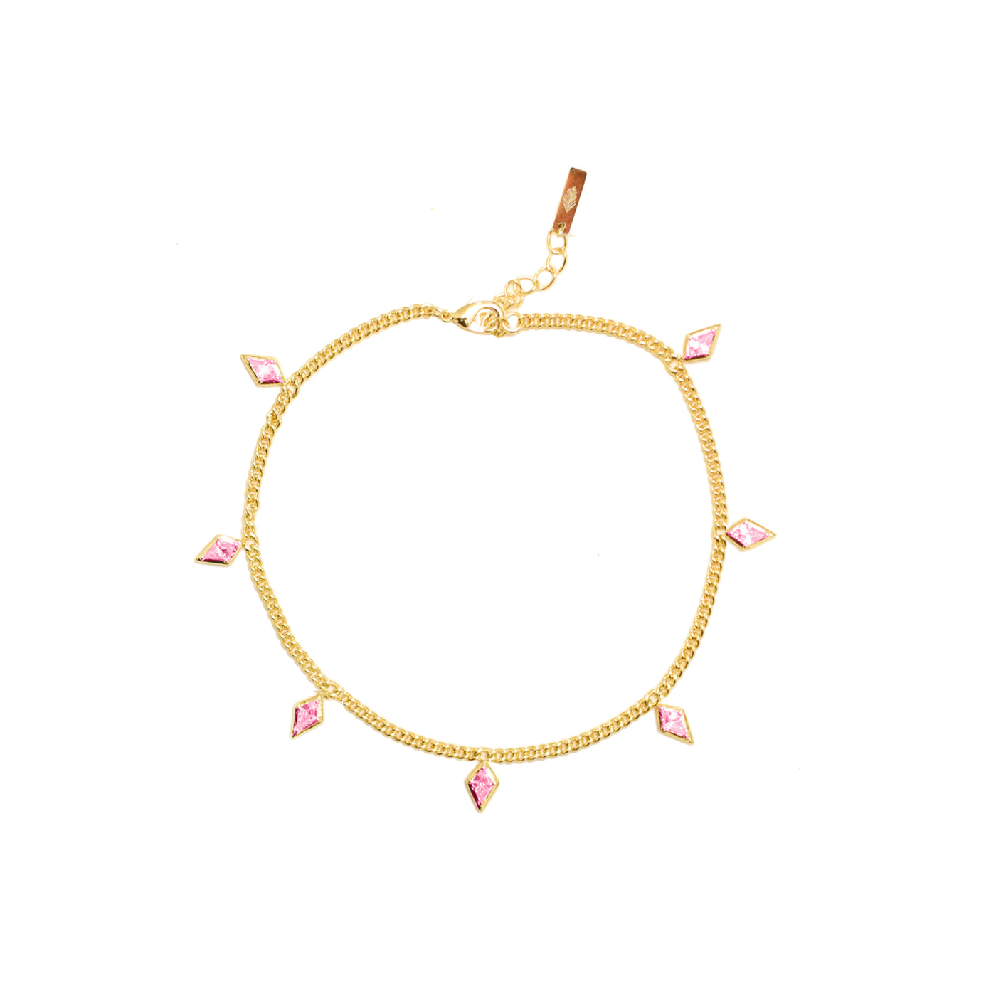 Crystal Kite Anklet - Pink Crystal