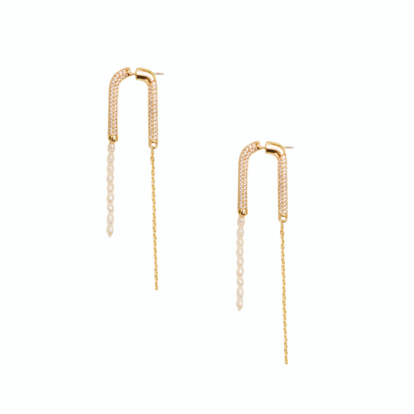 Pave Waterfall Earrings