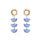Spring Crystal Supernova Studs - Bluebell