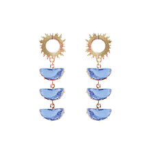 Spring Crystal Supernova Studs - Bluebell