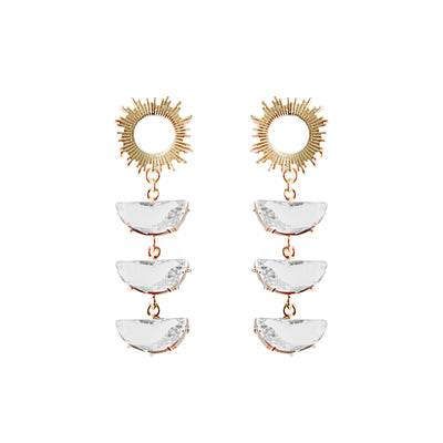 Spring Crystal Supernova Studs - Clear