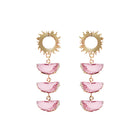 Crystal Supernova Studs - Pink
