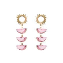 Crystal Supernova Studs - Pink