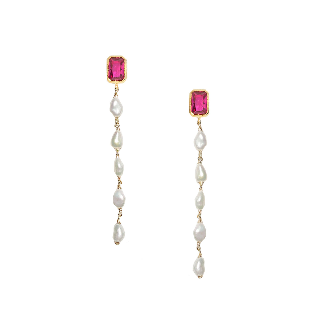 Keshi Pearl Drops - Pink