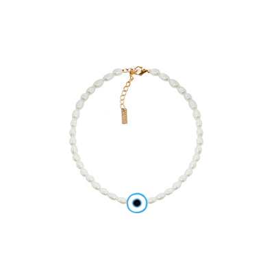 Evil Eye Pearls Anklet