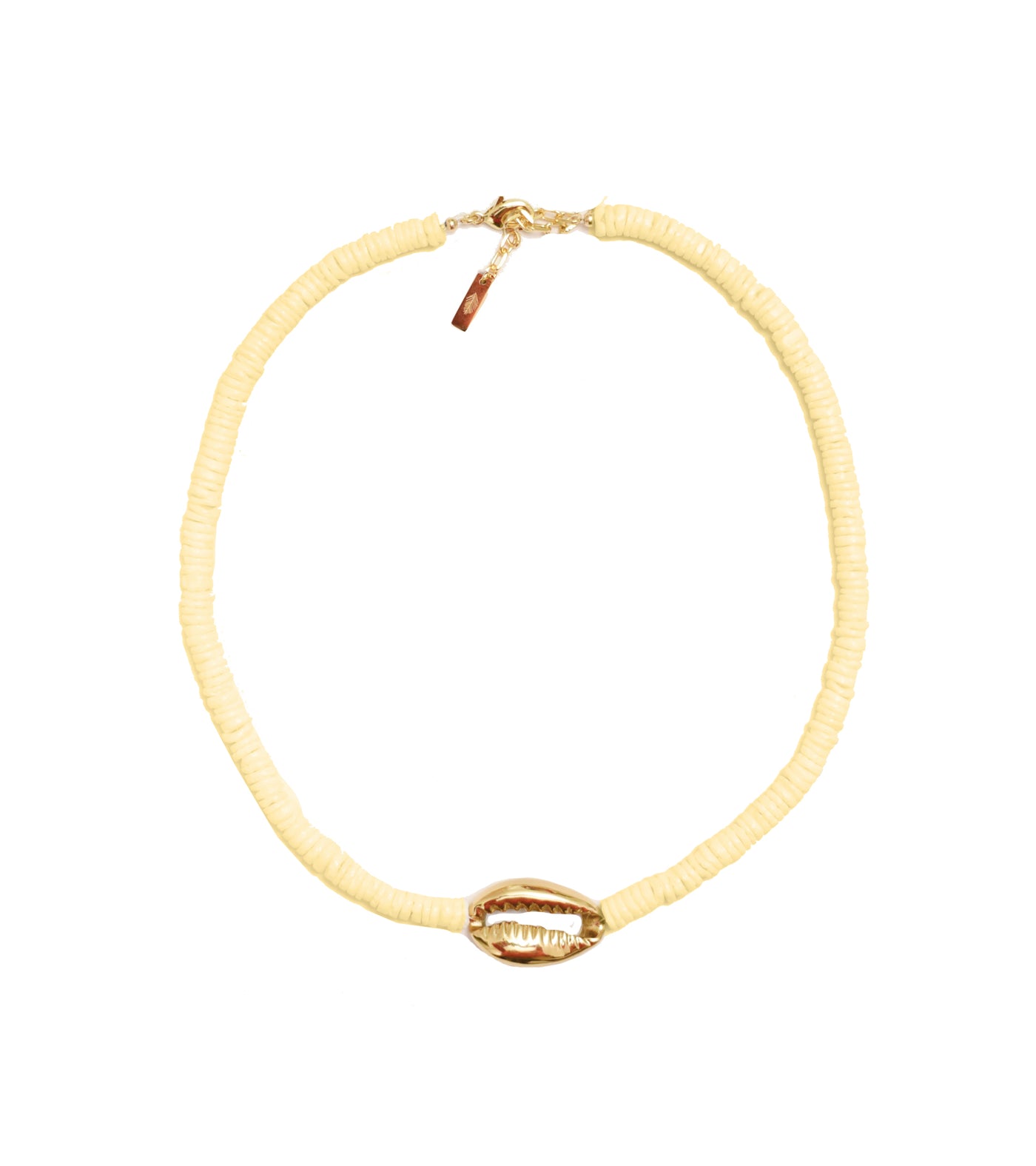 Heishi Gold Shell Necklace - Yellow
