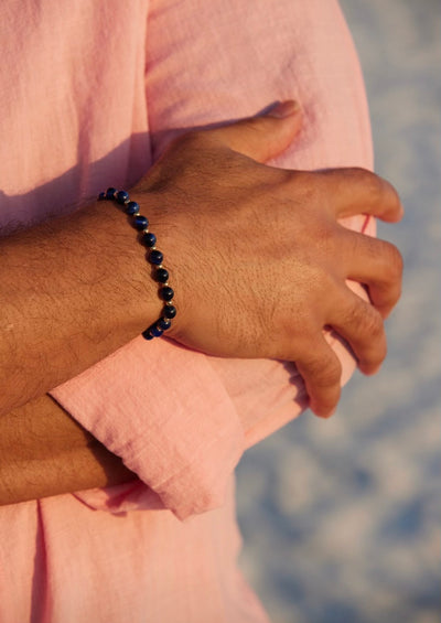 Men's Lapis Bracelet - Gold Filled