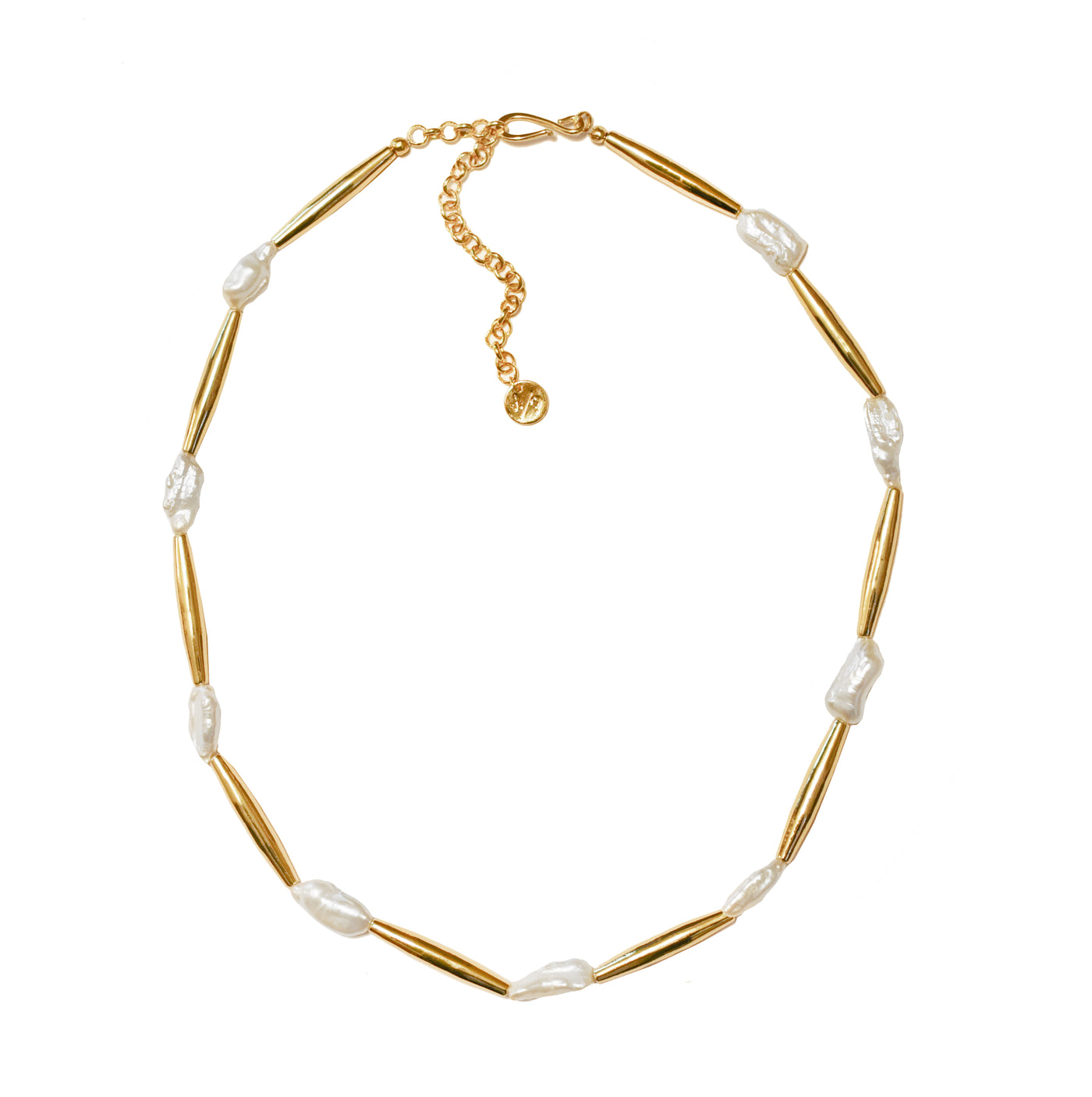 Biwa Pearl Liquid Gold Necklace