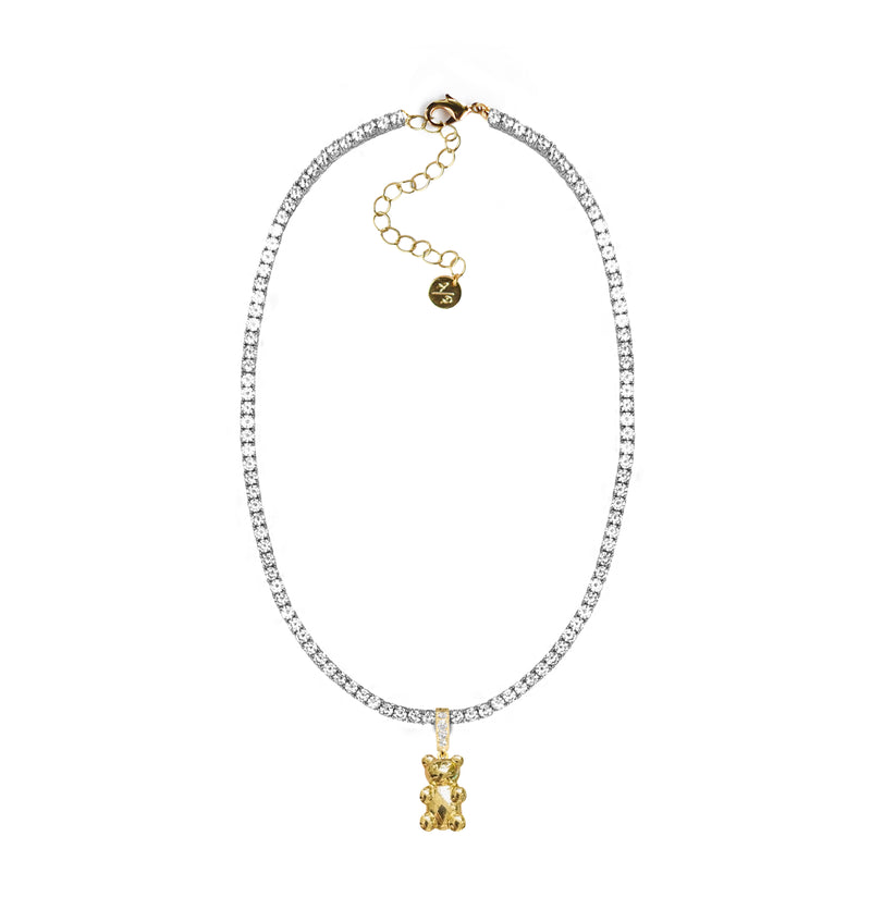 CZ Gold Gummy Tennis Choker