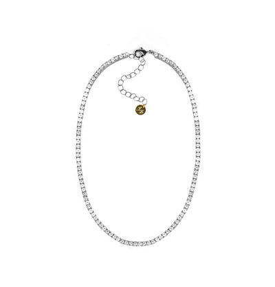 Rhodium Tennis Choker