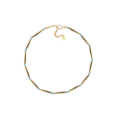 Turquoise and Tubes Necklace