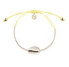 Mini Natural Shell Chain Bracelet - 14k Gold Filled on Colored Cord