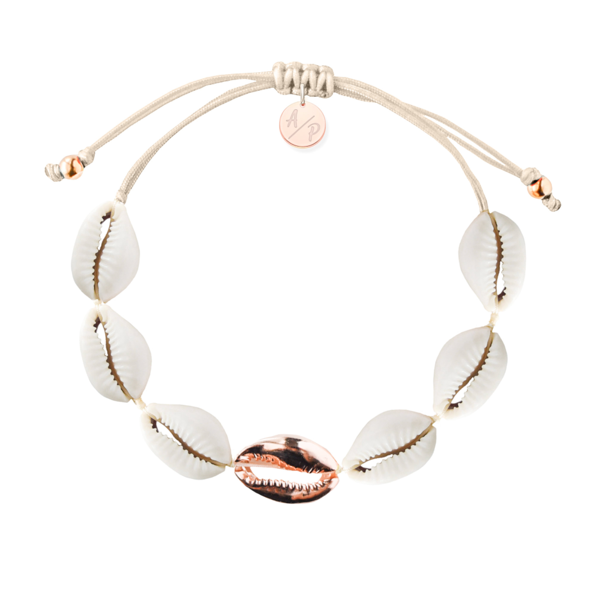 Single Mini Shell Bracelet - 14k Gold/Rose Gold