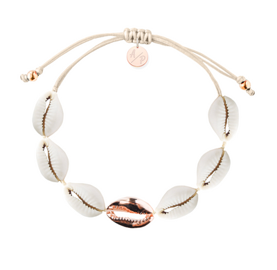 Single Mini Shell Bracelet - 14k Gold/Rose Gold