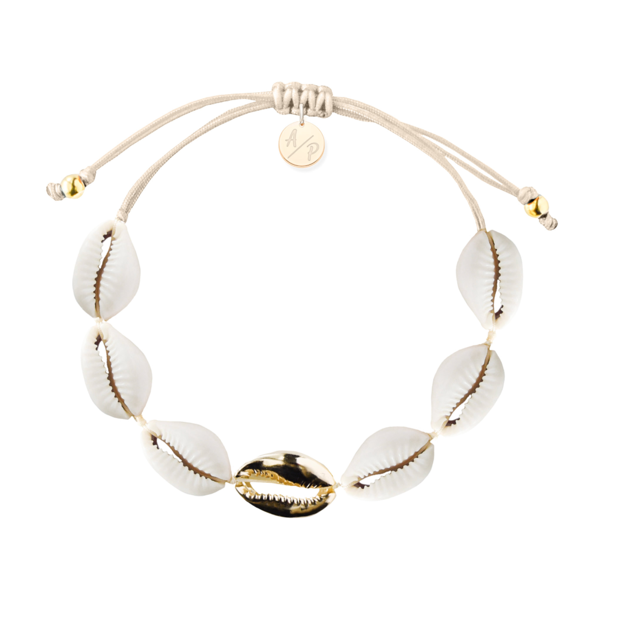 Single Mini Shell Bracelet - 14k Gold/Rose Gold