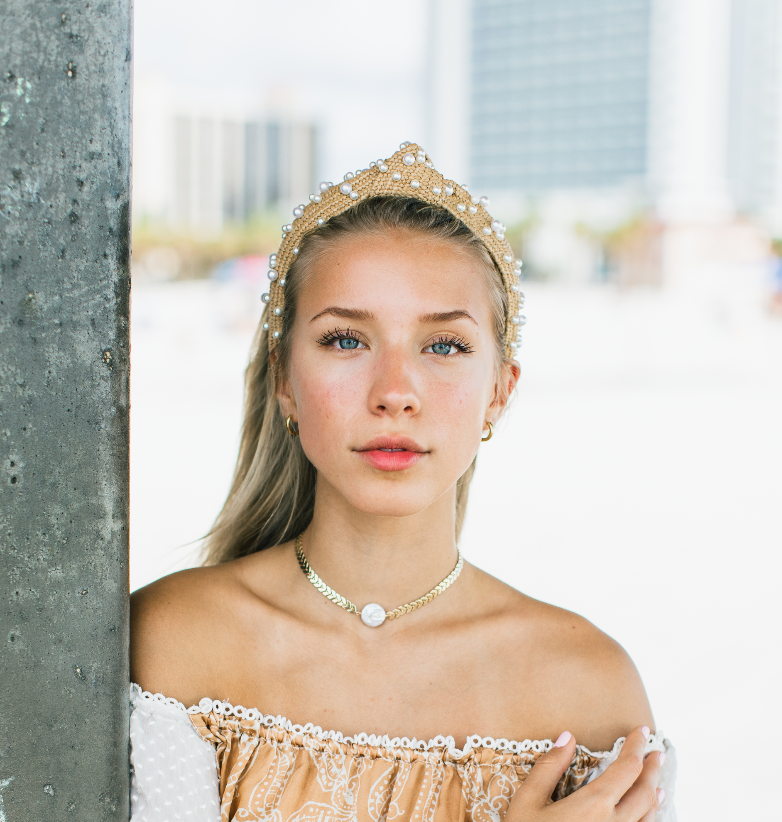 Polka Dot Pearls Headband