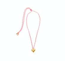 Heart of Gold Necklace - Pink