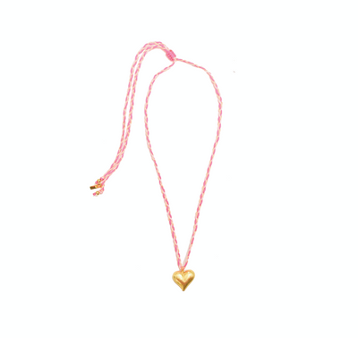 Heart of Gold Necklace - Pink
