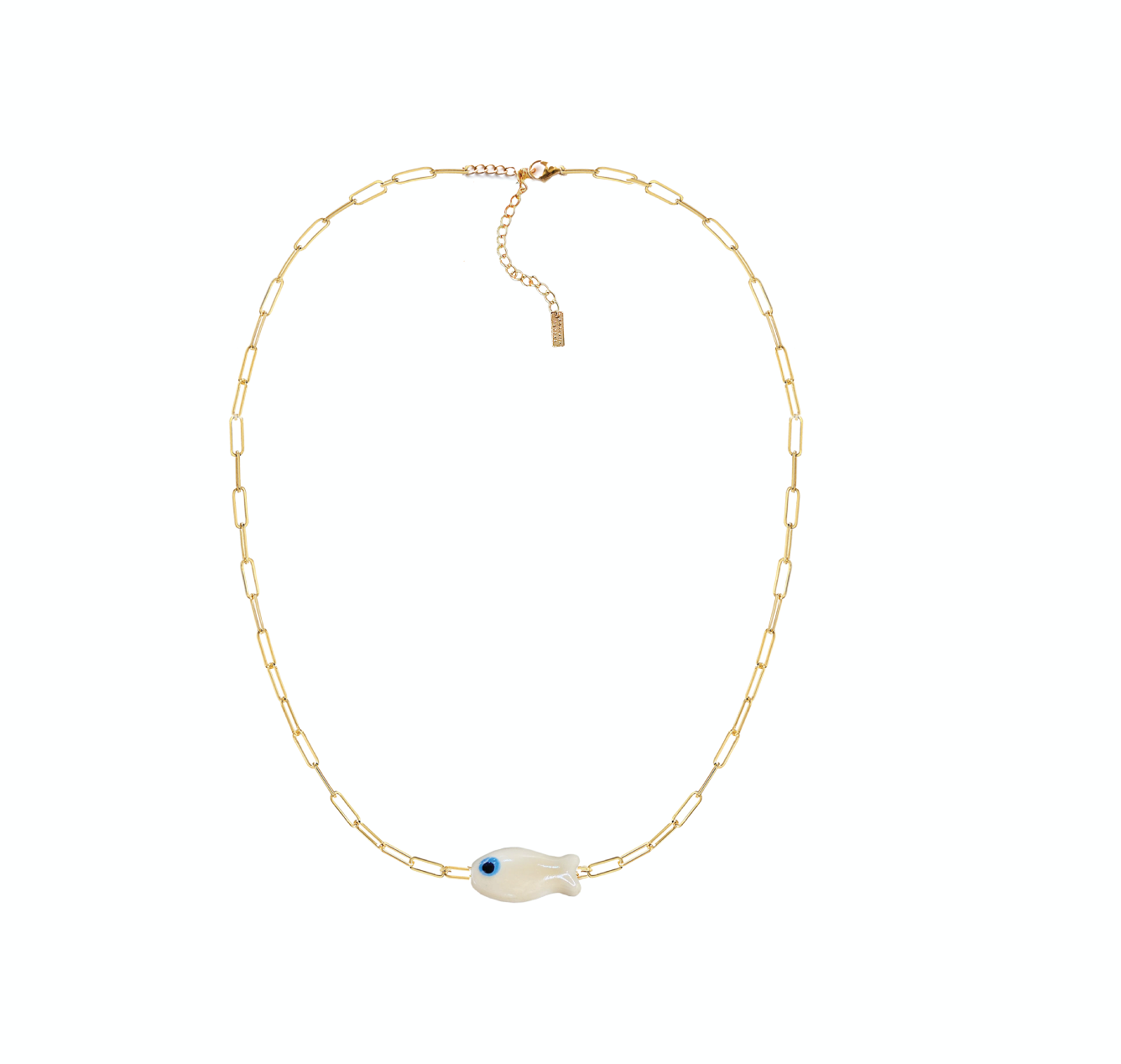 Fishy Chain Choker - Ivory