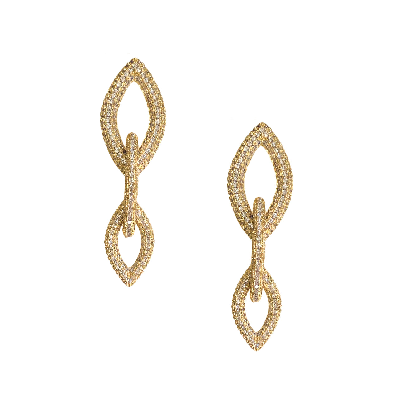 Pave Links Earrings