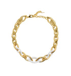 Enamel Links Necklace - White