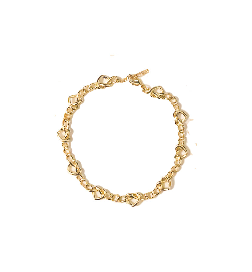 Knotted Hearts Anklet