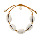 Natural Shell Adjustable Bracelet on Colored Cord